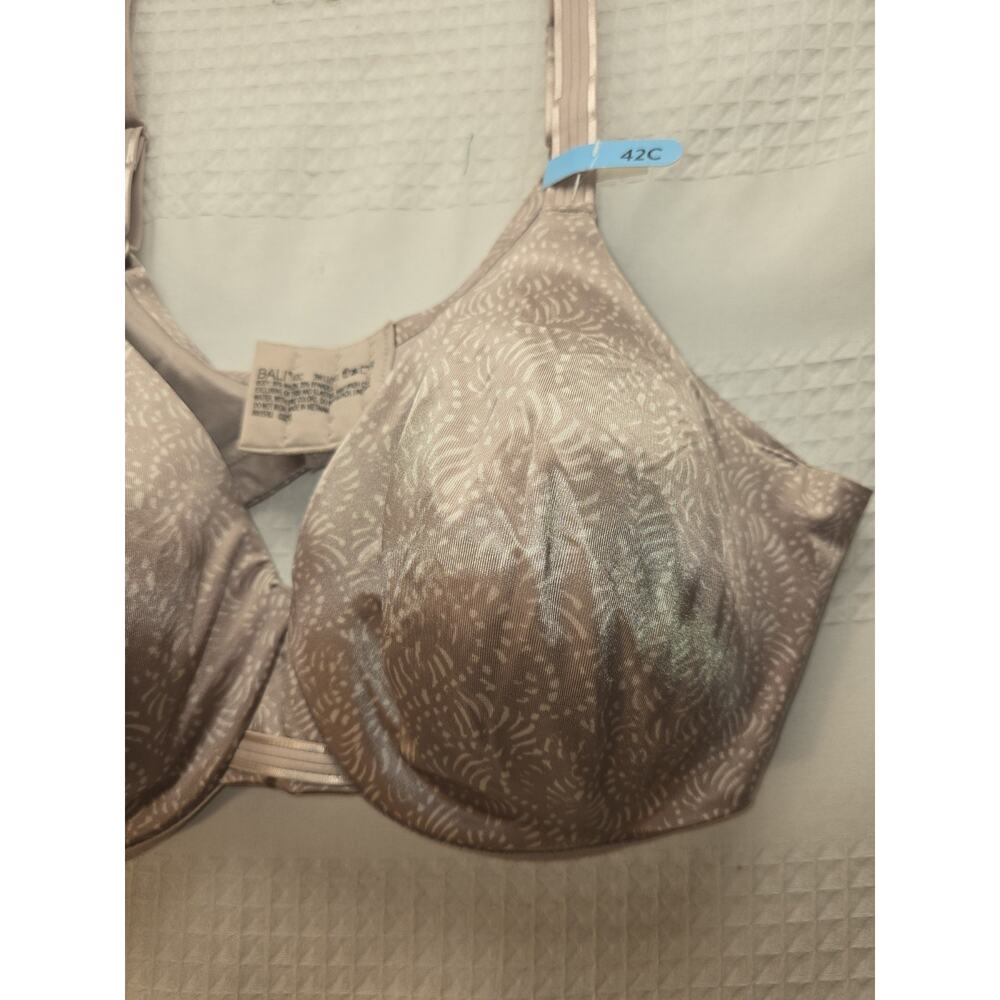 Bali Bra Womens Size 42c Beige Animal Print Tshirt Bra Underwired 7227 - Picture 2 of 6